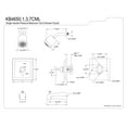 thumbnail image 3 of Kingston Brass KB4657CML Manhattan Single-Handle Tub and Shower Faucet, Brushed Brass, 3 of 3