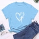 thumbnail image 2 of Camisetas de Manga Corta para las Mujeres Casual Día de Pascua Impresión Cuello de Tripulación Suelta Camiseta, Poliéster Spandex, 2 of 7