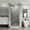 Silver+White, variant on Spaco 34"x 72" Bifold Frameless Glass Shower Door 1/4 inch Tempered Clear Glass Pivot Swing Shower Panel, Foldable Shower Door for Bathroom, Clear