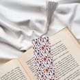 thumbnail image 6 of Kdxio Red Blue Leaves Print Metal Tassel Bookmarks,Perfect Gift for Art Lovers and Bookworms Metal Bookmarks for Women, 6 of 8