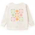 thumbnail image 4 of SmileyWorld Checkered Floral Smile - Youth Graphic Sweatshirt, 4 of 9