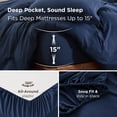thumbnail image 2 of Juego de ropa de cama Bedsure con funda de edredón y sábana ajustable queen azul, 2 of 8