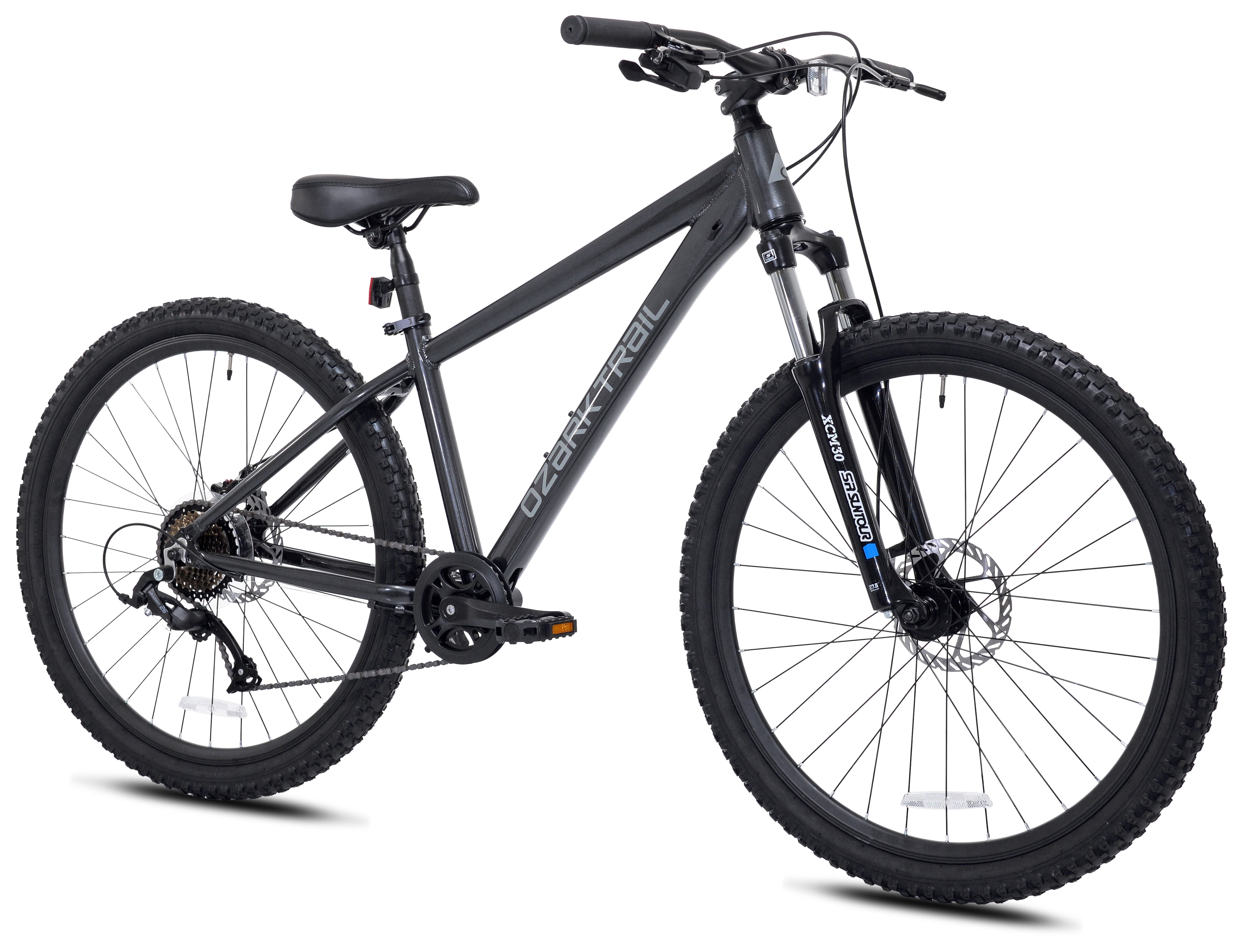 27.5" Ozark Trail Timber Mountain Bicycle, Small Frame, Fits Riders 5'0" - 5'6", Black, Adult, Unisex