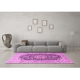 thumbnail image 3 of Ahgly Company Indoor Square Medallion Pink Traditional Area Rugs, 5' Square, 3 of 4