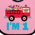 thumbnail image 4 of Inktastic 1st Birthday Fire Truck Boys or Girls Baby Bib, 4 of 4