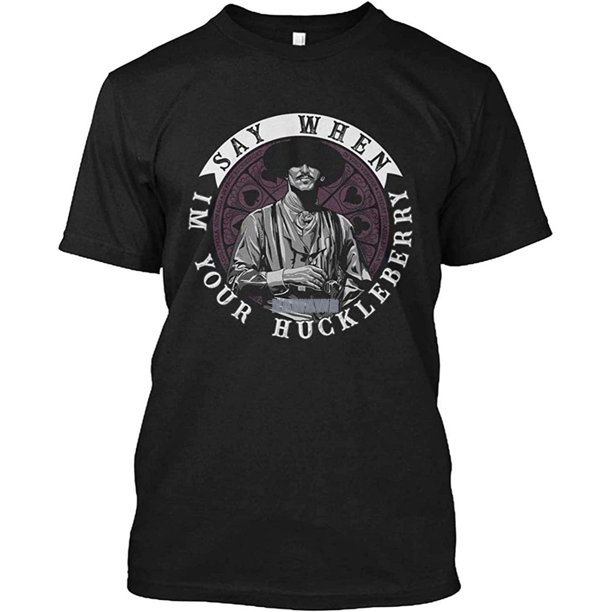 Camiseta "Soy tu Huckleberry" Di "Cuando soy tu Huckleberry" Camiseta unisex personalizada de Tombst Camisetas juveniles Camisetas superiores