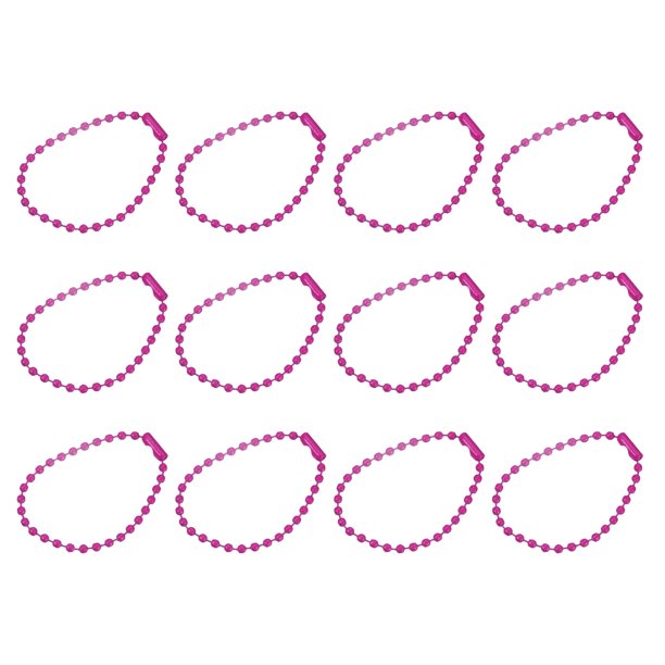 Bola Cuenta Cadenas Unique Bargains 4.72' 12uds Rosa Rojo