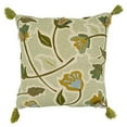 thumbnail image 3 of Fennco Styles Embroidered Floral with Tassel 100% Cotton Decorative Throw Pillow, 3 of 6