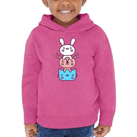 

Bunny Deer Cat Friend Stack Hoodie Toddler -Image by Shutterstock 4 Toddler