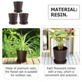 Hongchegh Resin Plant Pot 3 Sets Resin Planters Garden Flowers Pots