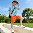 thumbnail image 5 of Dailycode Small Short Sleeve Button Down Shirts Overlapping Seashells Casual Shirt 3-10 Years, 5 of 9