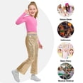 thumbnail image 6 of LOLANTA Girls Sequin Flare Pants Sparkle Bell Bottoms Kids Elastic Waist Glitter Disco Dance Trousers, 6 of 8