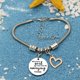 thumbnail image 2 of Regalo para mujeres y niñas, hermosa pulsera con colgante con la frase "Puedes hacer cosas increíbles", pulsera con dijes inspiradores para familiares y amigos, 2 of 4