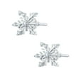 thumbnail image 4 of KATARINA Diamond Snowflake Earrings in 14K White Gold (1/8 Cttw, G-H, I2-I3), 4 of 8