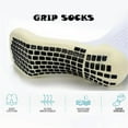 thumbnail image 4 of Men's Soccer Socks, YITUMU Anti Slip Soccer Socks for Men Women , Non Slip Football/Basketball/Hockey Sports Socks with Grip Pads, 3 Pair, Black, 4 of 8