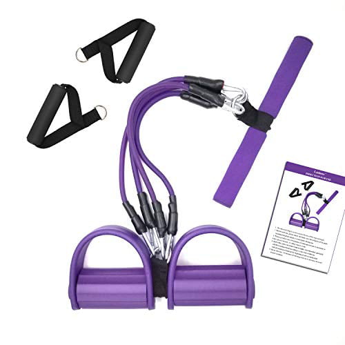 Details about   Elastic Pull Rope Pedal Resistance Band 4-Tube Sit-up Expander Fitness Home Gym 