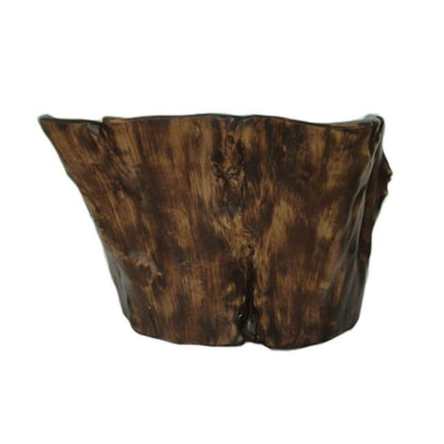 Benzara BM152486 Creatively Designed Wood Look Vase, Brown