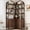 Brown, variant on Corner Bookshelf with Cabinet, 74.5in Tall L Shape Corner Bookcase, 4-Tier Shelves, Anti-Tip, Adjustable Feet for Home
