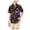 Multicolor, variant on Byoo Big Boy Graphic Collared Button Shirt Breathable Neon Tropical Shark Print Short Sleeve Shirt Summer Beach Vacation Shirt