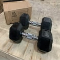 thumbnail image 6 of Amber Fight Gear Barbell Coated Hex Dumbbell Weights Set of 2 Hex Rubber Dumbbell with Metal Handles (Various Sizes Available) for Strength Training, Full Body Workout, 6 of 6