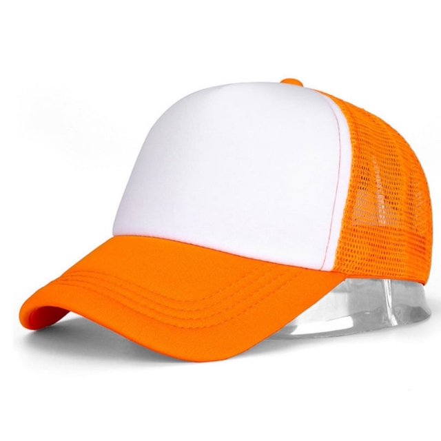 Sombrero para el sol de color a juego, sombrero de trabajo para camión, sombrero de voluntario, sombrero de red con esponja y lengua de pato