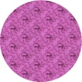 thumbnail image 1 of Ahgly Company Machine Washable Indoor Round Transitional Bright Neon Pink Purple Area Rugs, 5' Round, 1 of 7