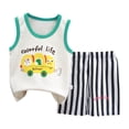 thumbnail image 4 of JUMEYU Kids Summer Pajamas Baby-Boys and Toddler Short Sleeve Top and Pants Snug Fit Cotton 2 Piece Pajama Set 18 24 Months (White,18-24 Months), 4 of 4