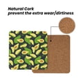 thumbnail image 4 of Xecao Fresh Avocado for MDF Cork Coaster 4 Pcs,Drink Coasters,Suit for House Warming Gifts New Home ,Coffee Table Decor-Square, 4 of 7