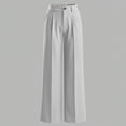 thumbnail image 6 of MaFYtyTPR Women's Striped Business Casual Dress Pants Fashion Stretchy Comfortable Straight Leg Pants Regular Fit Work Wear Z-Gray M, 6 of 7
