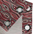thumbnail image 4 of Ambesonne Grommet Curtain, , 50"x108", Vermilion Seafoam and Ivory, 4 of 5