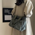 thumbnail image 6 of ibiyuan Tote Bags For Women Large Capacity Zipper Pocket Corduroy Convertible Crossbody Tote Bag for Women, Solid Color Daily Handbag Birthday Gifts, 6 of 6