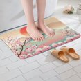 thumbnail image 2 of Peach Blossom Bathroom Rug Mat,18"x30" Red Sun Plush Bathroom Decor,Non Slip Soft Shaggy Microfiber Bath Mats for Tub Shower,Bathroom,Bedroom,Absorbent Water and Machine Washable, 2 of 4
