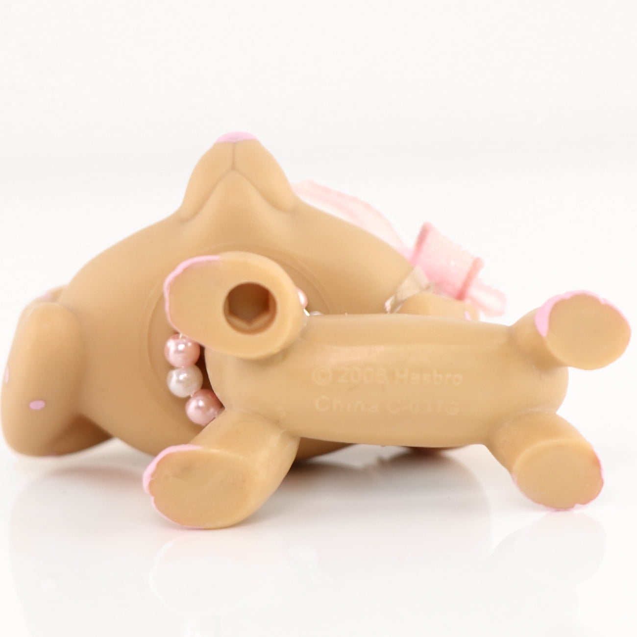 Mini lps shop Dachshund Wiener Dog #909 Pink Spotted Ears with Accessories Bobble Kids Girl Gift