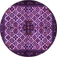 thumbnail image 1 of Ahgly Company Indoor Round Persian Purple Traditional Area Rugs, 5' Round, 1 of 4