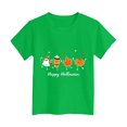 thumbnail image 6 of Staki Toddler Halloween Shirts Cute Tshirt for Girls Kids Funny Halloween Print Tee Tops(Green,5-6 Years), 6 of 7