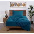 thumbnail image 3 of Mainstays Super Soft High Quality Brushed Microfiber Bed Sheet Set, Twin-XL, Dark Teal, 3 Piece, 3 of 14