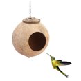 thumbnail image 2 of 1PC Natural Coconut Shell Bird Nest Pet Bird Feeder Toy with 6cm Hole, 2 of 6