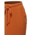 thumbnail image 5 of A2Y Women's Elastic Waist Self Tie Tulip Hem Side Pocket Skirt Almond XL, 5 of 5
