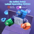thumbnail image 5 of Fsjun 16" Purple Laptop, Color Backlit Keyboard, Fingerprint, (Win 11 Pro + Office 2019), Celeron N5095, 12GB DDR4 RAM, 512GB SSD, 2K FHD IPS Display – Lightweight Laptop for Study & Work, 5 of 10