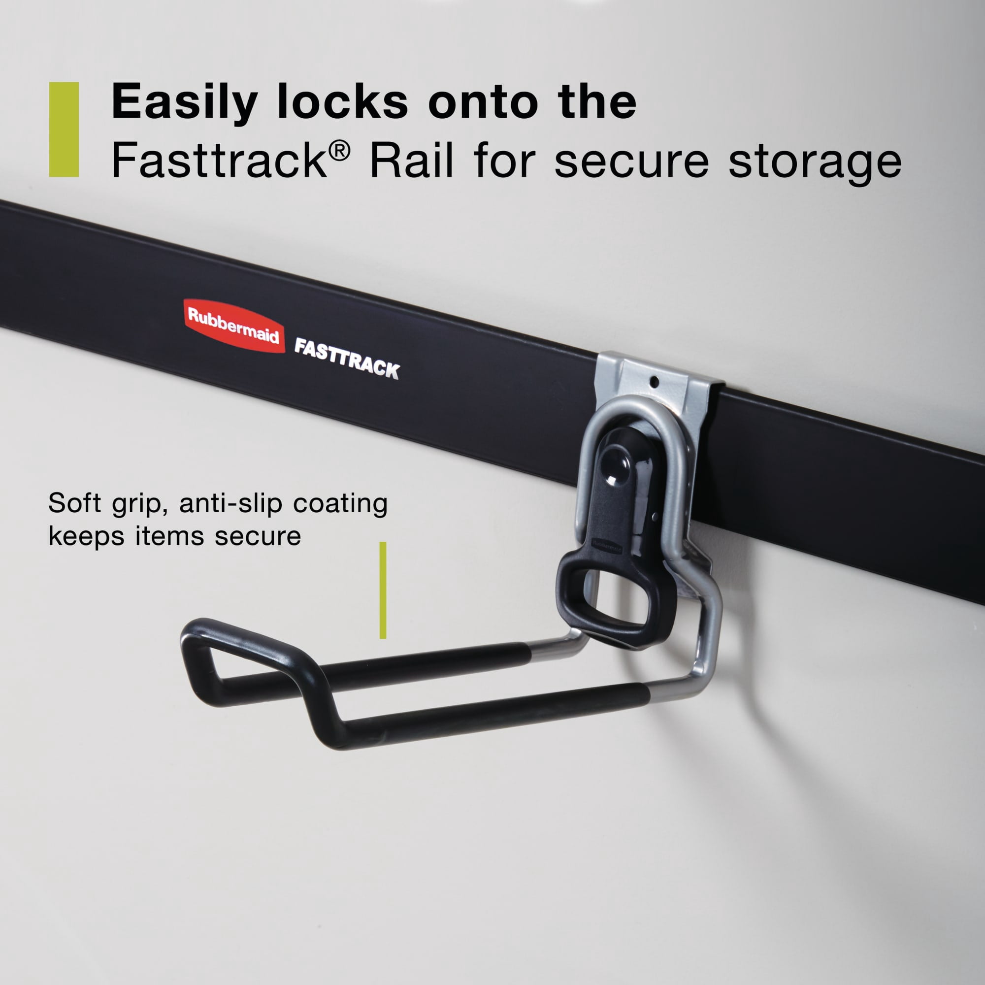 (2 pack) Rubbermaid FastTrack Garage Storage Wall Mounted Ladder Hook