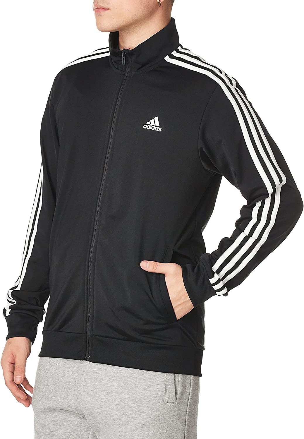Adidas 3-Stripes Tricot Men's Track Jacket, Black photo 2
