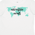 thumbnail image 4 of Inktastic Adventure Awaits Teal World Map Boys or Girls Toddler T-Shirt, 4 of 5