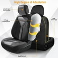 thumbnail image 2 of HQBQBUG Car Front Seat Cover Fit for Kia Seltos 2021-2025 Automotive Waterproof Car Seat Cushion Protector Compatible with Airbag Black&Grey,2 Front Seat, 2 of 6