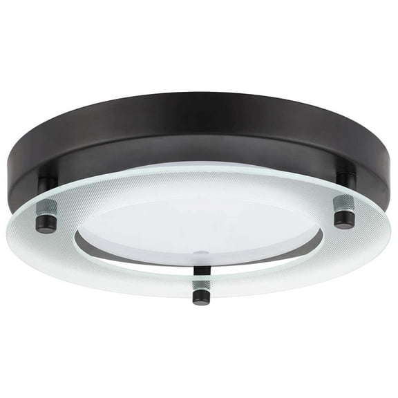 2Pk - Sunlite 17 watts 8" Round LED Solid Band Fixture 4000K Black Finish 120v