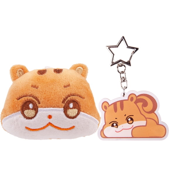 ATEEZ K-Pop Boy Group Member Chibi Head Plush & Acrylic Charm Keychains - Collectible K-Pop Merchandise, Soft Plush & High-Quality Acrylic, Cute Embroidered Designs