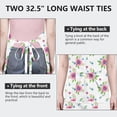 thumbnail image 6 of Pioneer Flower Floral Print Pattern Apron for Women and Men, Cotton Linen Waterproof with Pockets, Adjustable, 33x27 Inch for Kitchen, Gardening, BBQ, Salon, 6 of 6