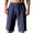 Navy -AE09, variant on Inglocry Mens Bermuda Linen Shorts Knee Length Elastic Waist Drawstring Casual Wide Leg Summer Shorts with Pockets 2026 Earthy Yellow M
