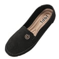 thumbnail image 2 of Samdudou Womens Loafers Casual Slip On Flat Shoes Closed Toe Faux Suede Moccasins with Metallic Flower Embellishment for Daily Work, 2 of 9
