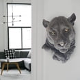 thumbnail image 2 of YWMJZEU Resin Leopard Head Wall Statue Realistic Animals Head Wall Hanging Black Panther, 2 of 8