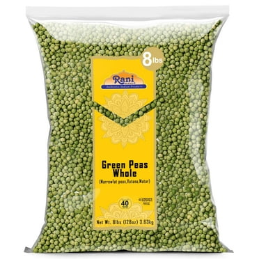 Rani Green Peas Whole, Dried (Marrowfat Peas, Vatana, Matar) 128oz (8lbs) 3.63kg Bulk ~ All Natural | Vegan | Kosher | Gluten Friendly | Product of USA